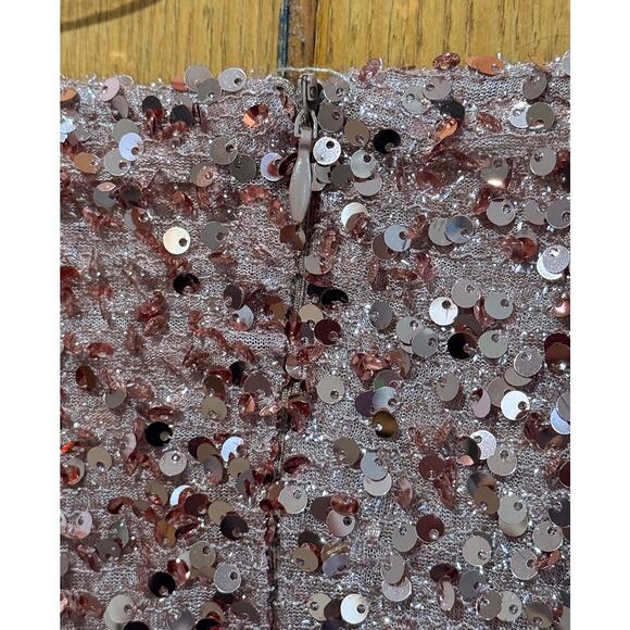 Boohoo Rose Gold Sequin Dress - Women's 22 - Picture 4 of 6